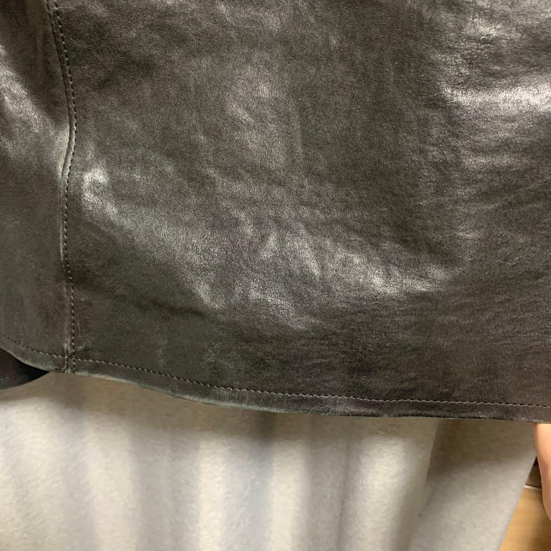 【最終値下】STRUM 襟付きシングルライダースジャケット ホースレザー S