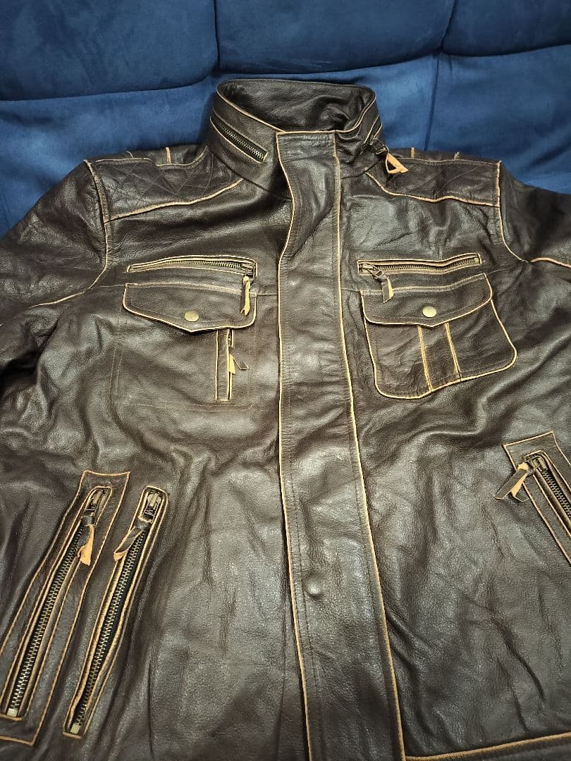 に*ん様 Clara レザージャケット ライダース 革 ダークブラウン