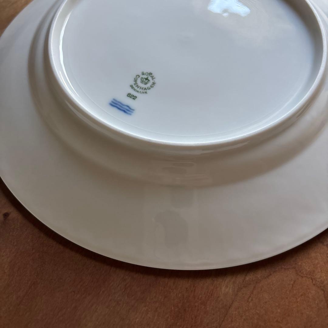 ホワイトフルーテッド ハーフレース プレート 22cm 5枚セット