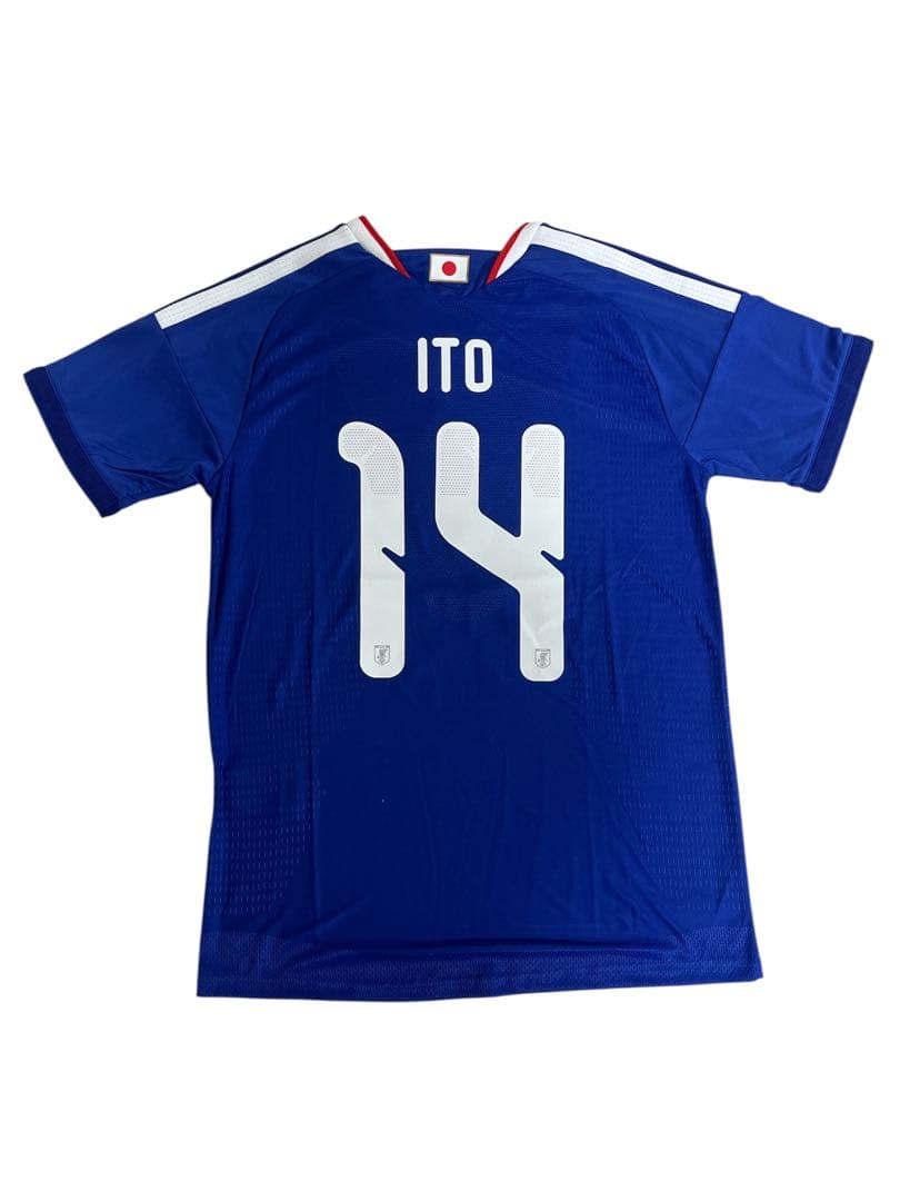日本代表　伊東純也　14番　オーセンティック仕様半袖ユニホーム　Lサイズ