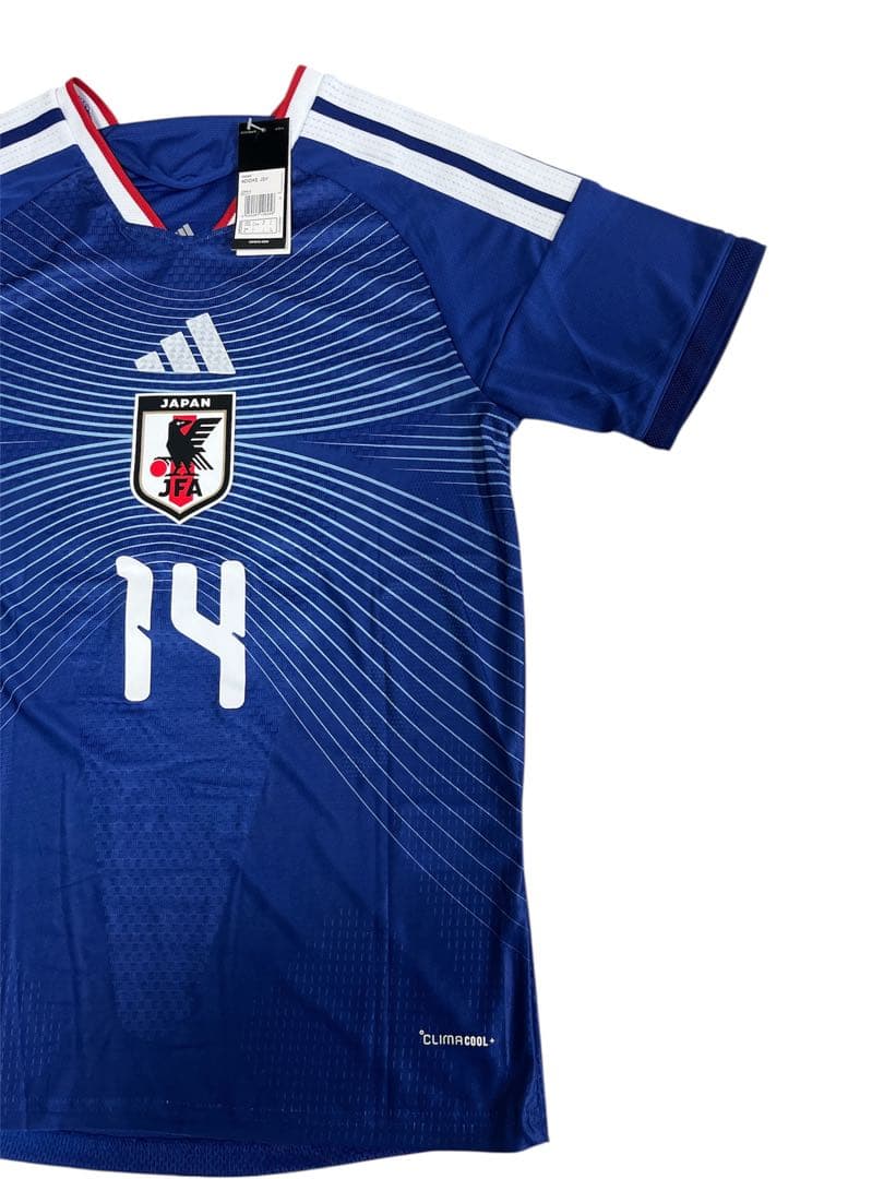 日本代表　伊東純也　14番　オーセンティック仕様半袖ユニホーム　Lサイズ