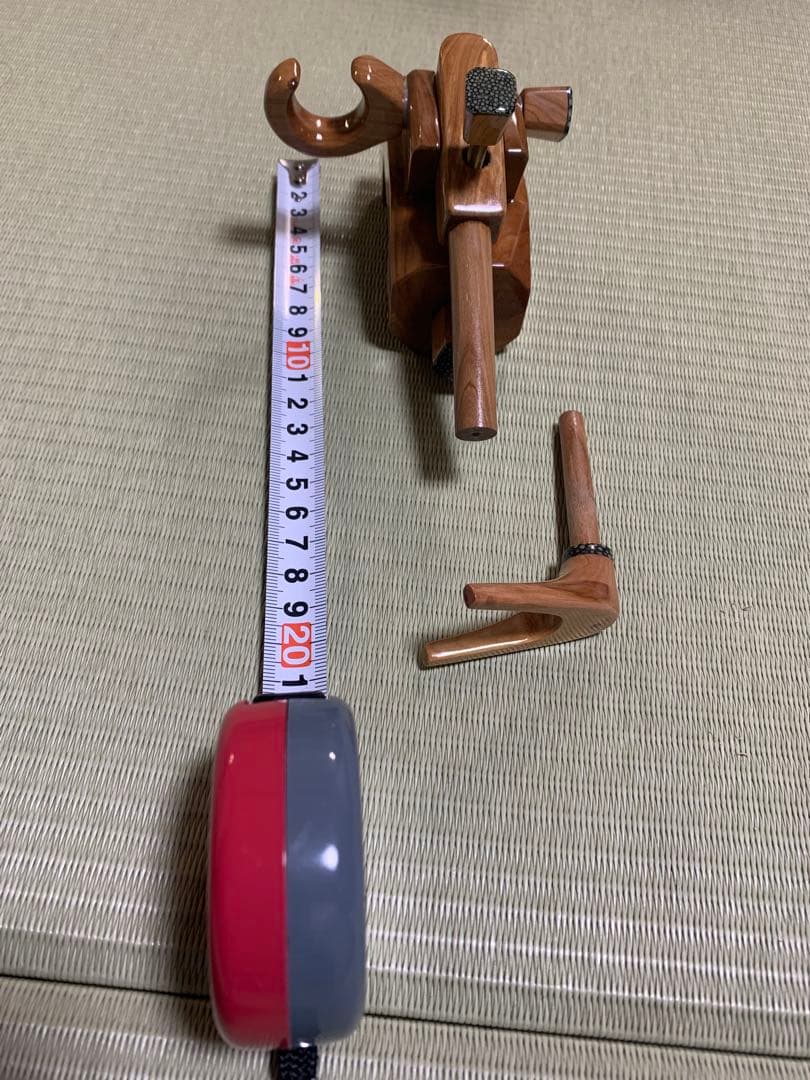 新品・未使用品/風斬銘木シリーズ/大砲万力・小型 /竿置き(左右兼用)