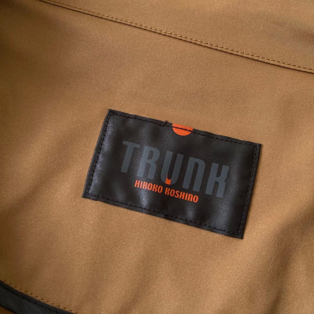美品 TRUNK ヒロココシノ スタンドカラー ナイロン ジャケット 40 茶