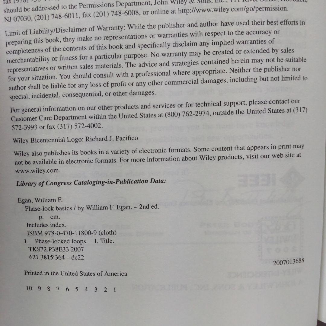 洋書 Phase-Lock Basics second edition