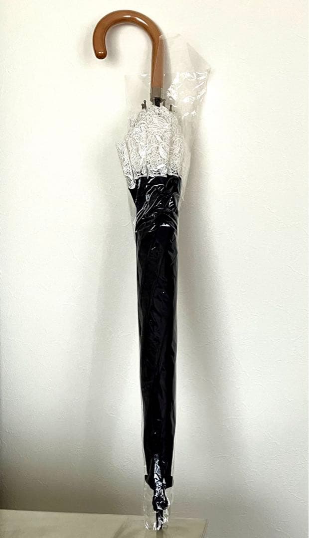 資生堂ノベルティ『非売品』濃紺 レース付き 長傘　晴雨兼用