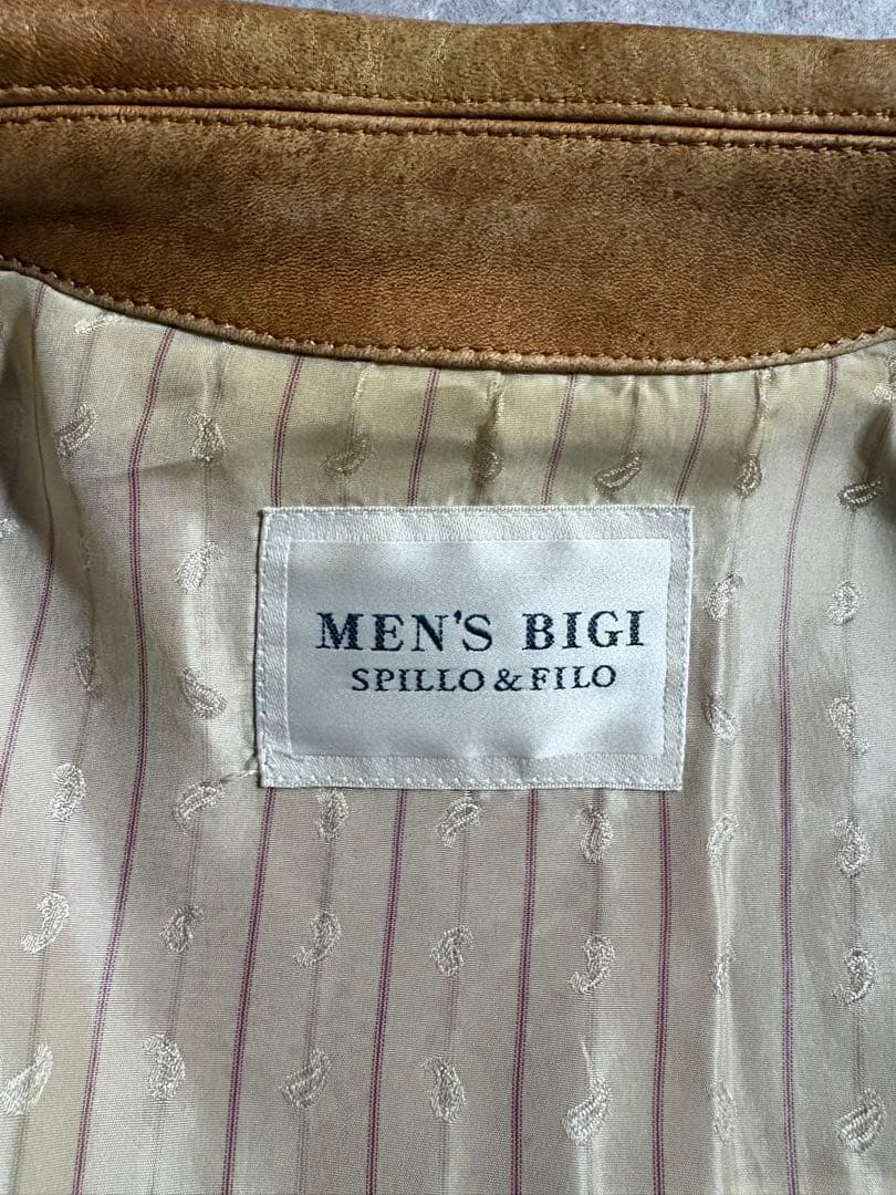 ジャケット・アウター MEN'S BIGI good fade lamb leather jacket