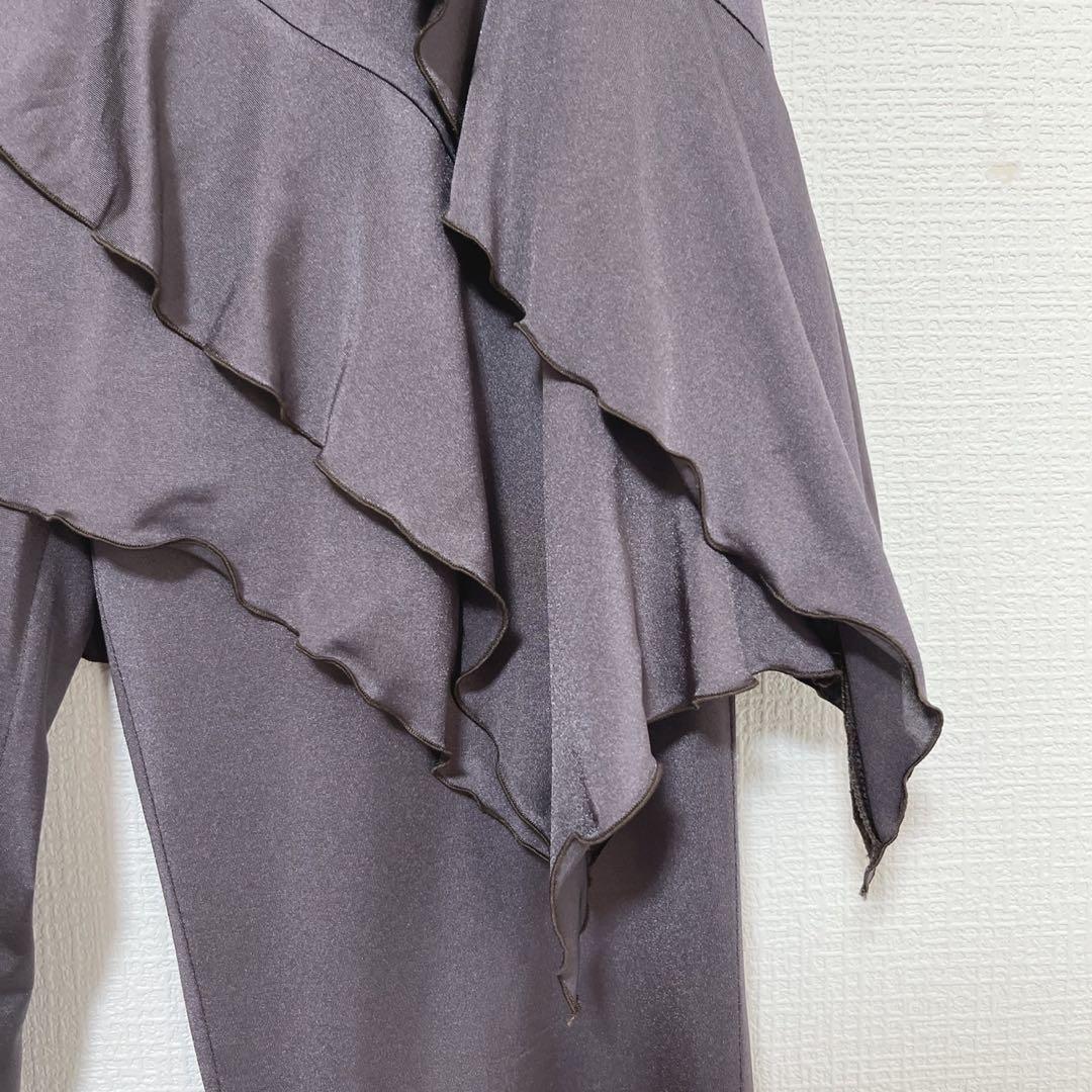 M187 Chacott ラップスカート付きレイヤードパンツ　ダンス　Ｓ　グレー