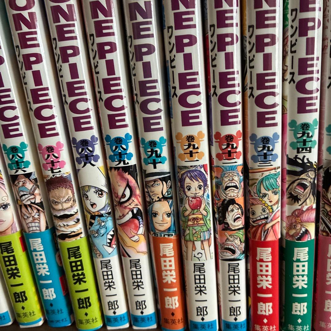 [ほぼ全巻初版]ワンピース49〜109巻 帯、チラシ付き(※説明欄 要参照)