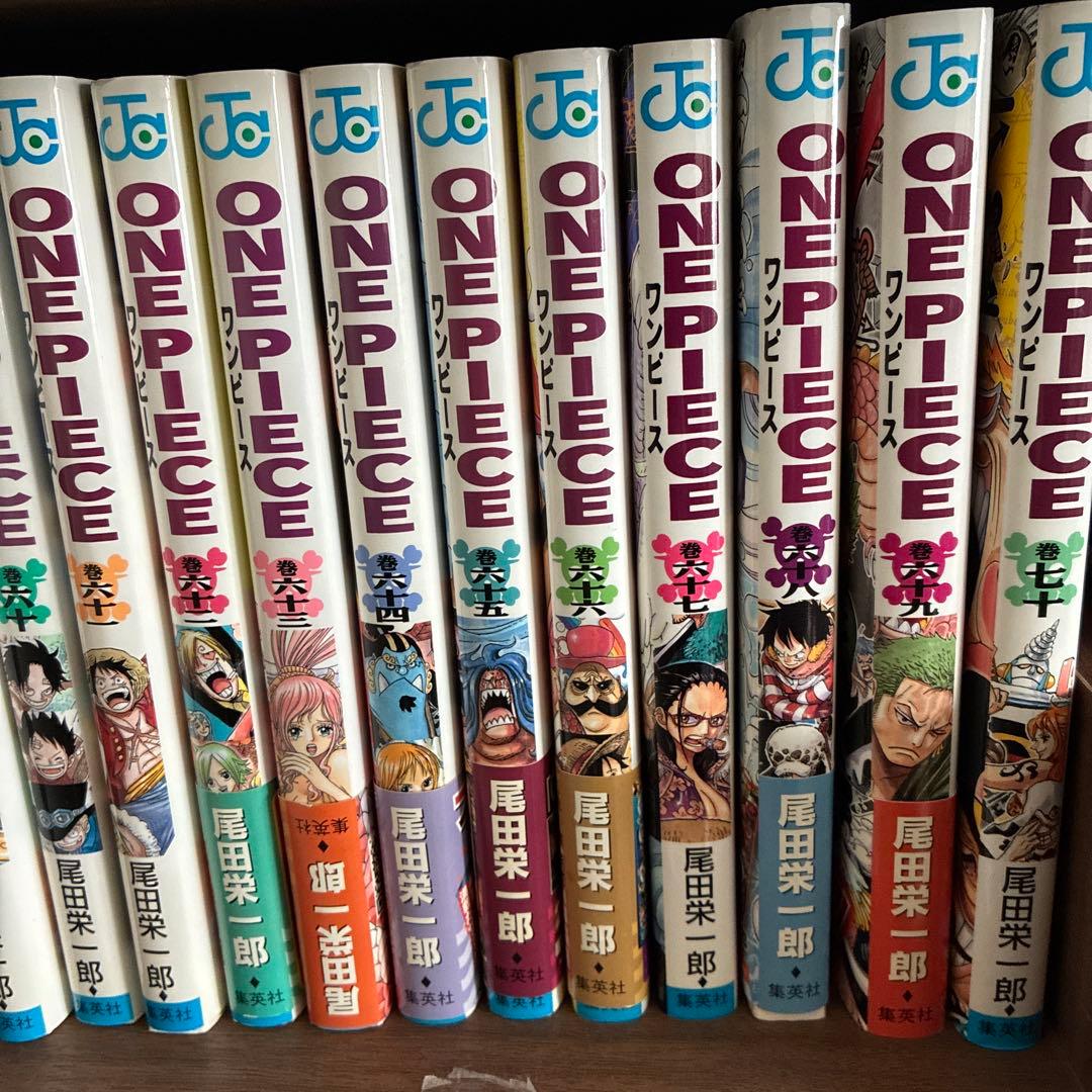 [ほぼ全巻初版]ワンピース49〜109巻 帯、チラシ付き(※説明欄 要参照)
