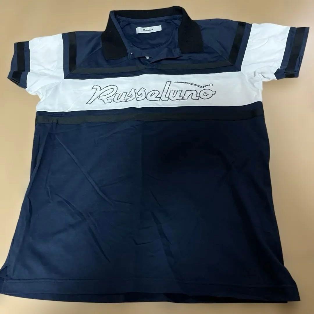 Russeluno ポロシャツ ネイビー/ホワイト