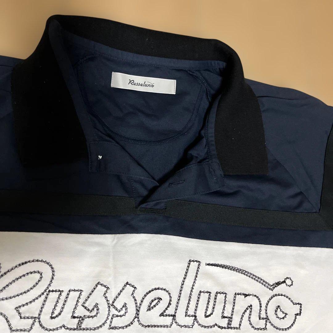Russeluno ポロシャツ ネイビー/ホワイト
