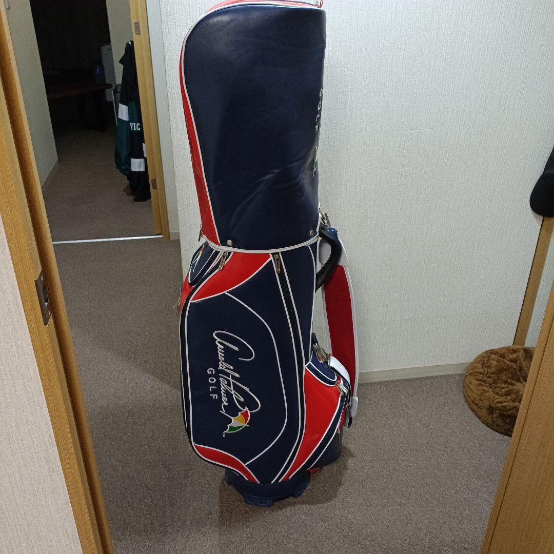 アーノルドパーマーキャディバッグ ネイビー/レッド♥美品♥送料無料♪　人気モデル
