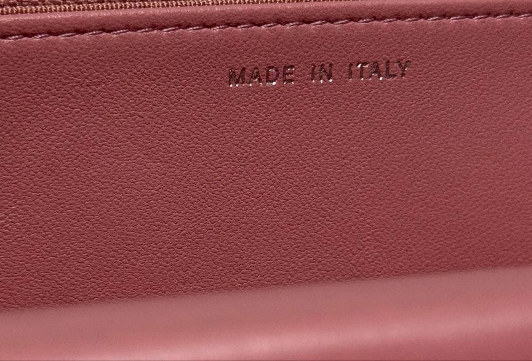 【美品】シャネル ボーイシャネル チェーンウォレット ピンク ラムスキン