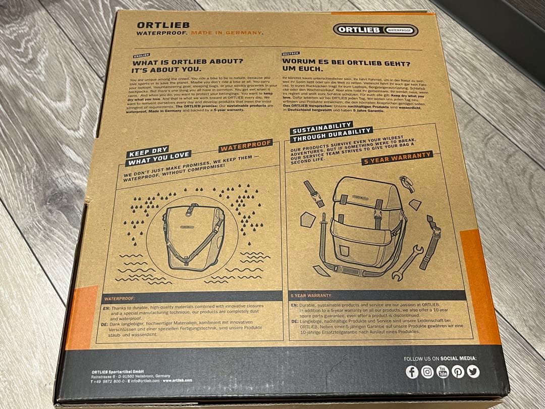 ORTLIEB スポーツローラー バッグ 黒