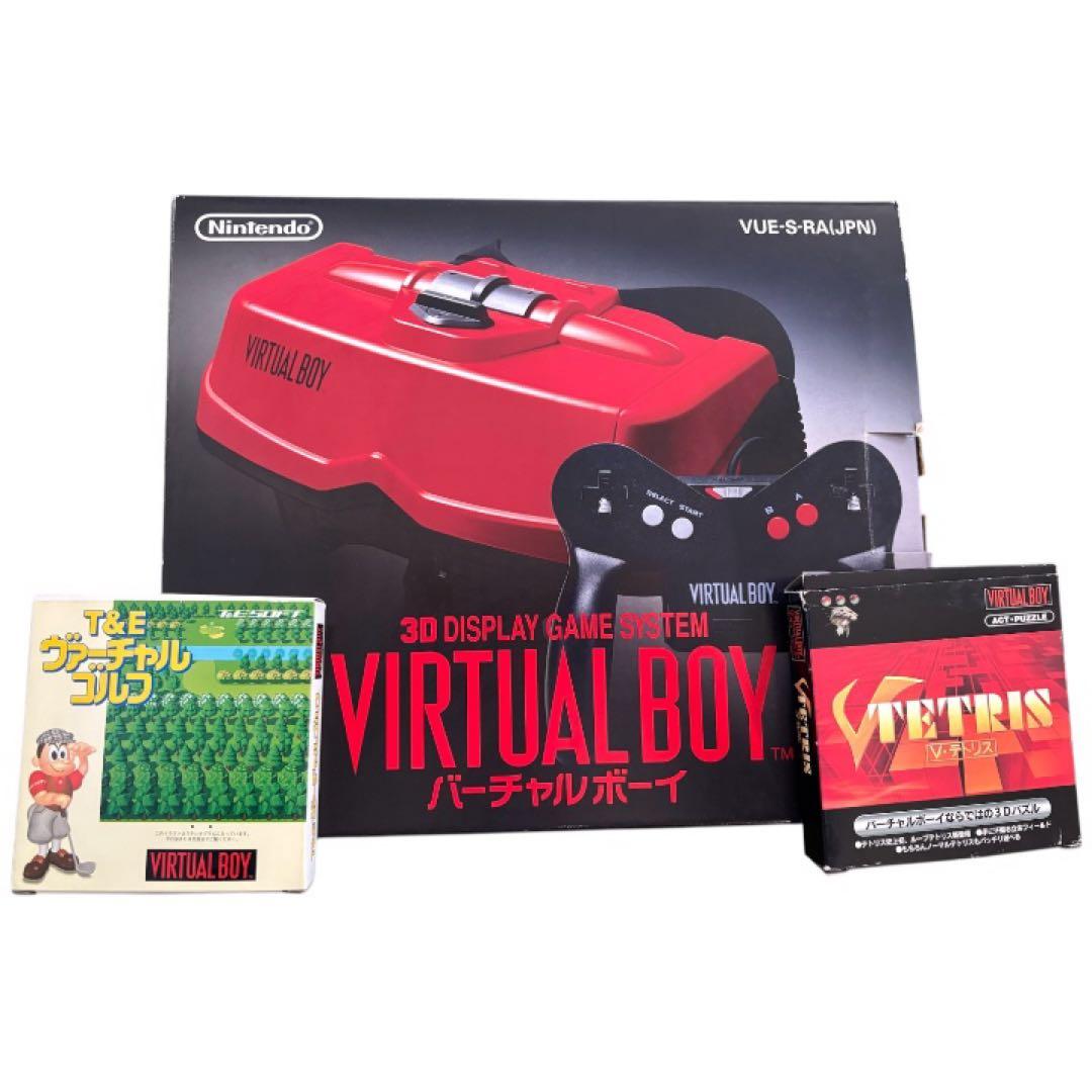 【動作良好】任天堂 バーチャルボーイ 本体＋ソフト2本（テトリス/ゴルフ）