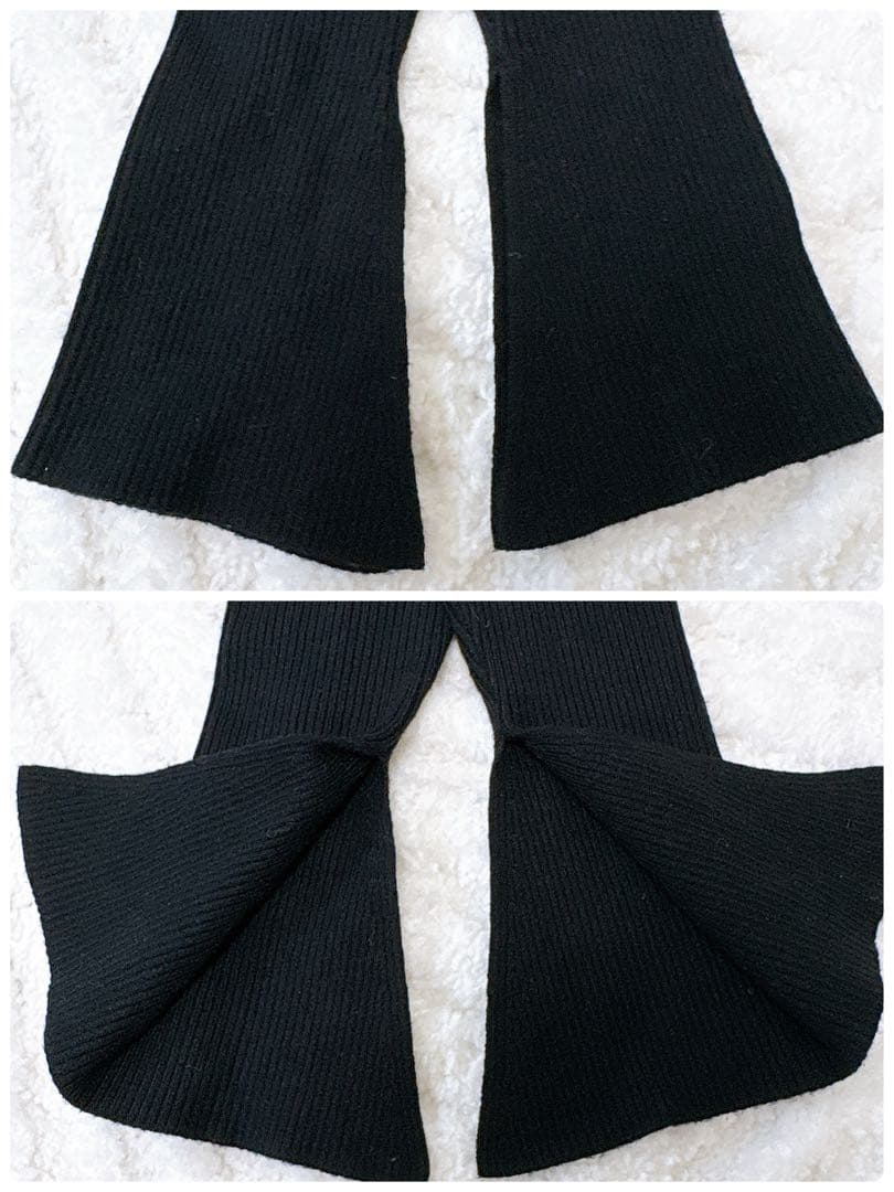 24ss完売品✨リランドチュール デコルテ刺繍　ドッキングニットワンピース S