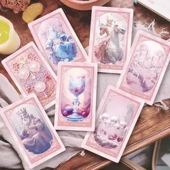 【正規品タロットカード】ピンク×アンティークな美麗イラスト✨幻想的な愛のタロット
