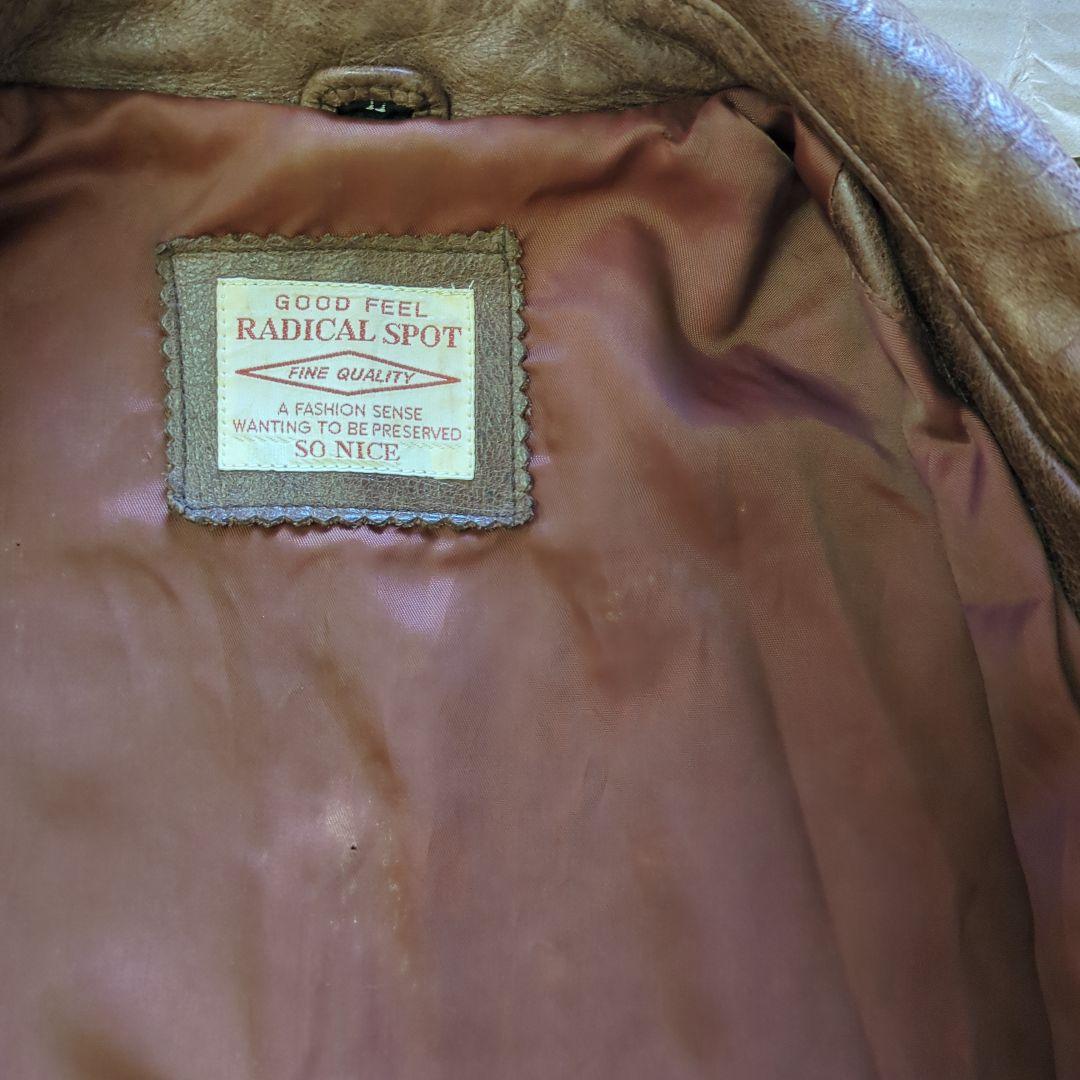 革ジャン茶色（古着）牛革サイズL