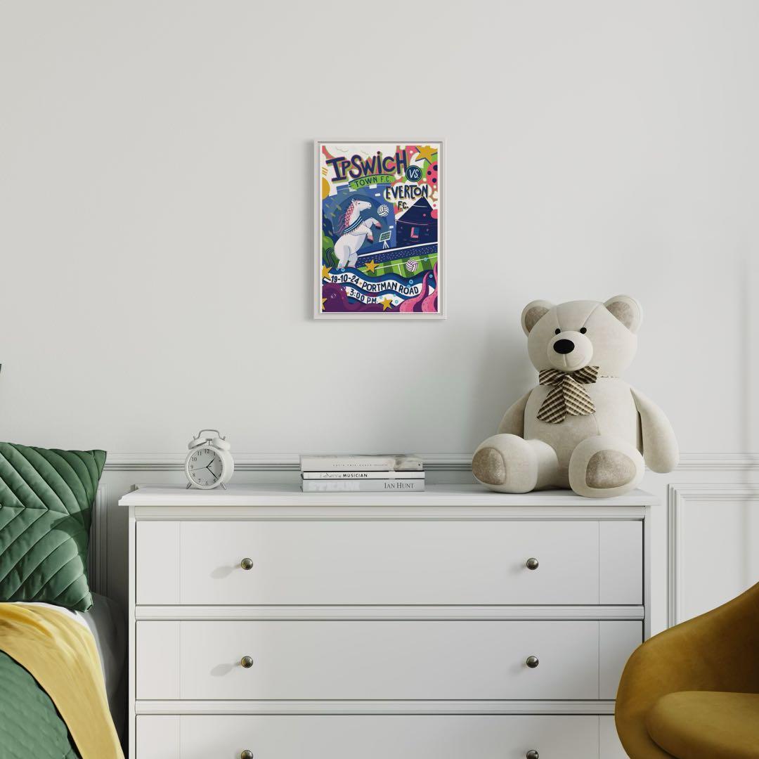 【レア】エバートンvsイプスウィッチ ポスター　プレミアリーグ　エドシーラン