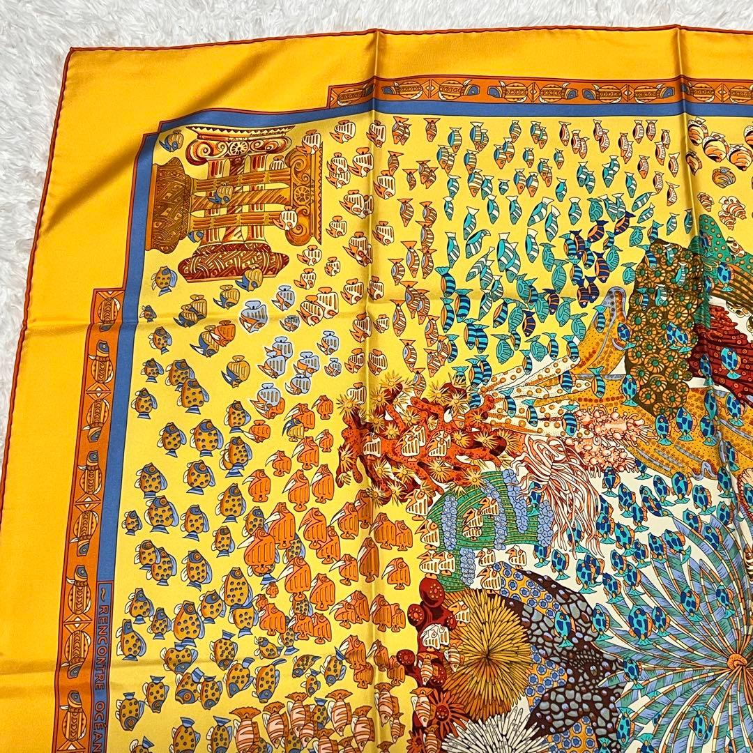 極美品 エルメス 大西洋の出会い カレ90 RENCONTRES OCEANES