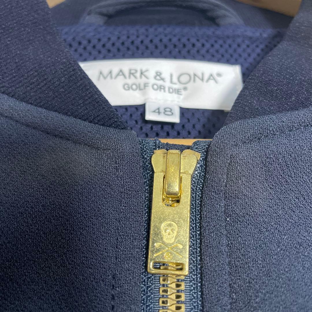 ネイビー 袖なし ジッパーベスト