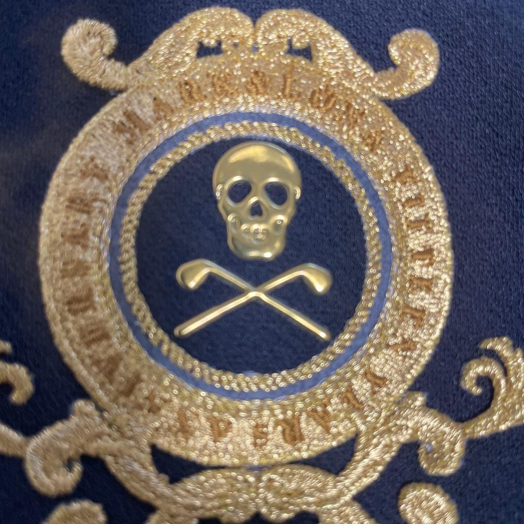 ネイビー 袖なし ジッパーベスト