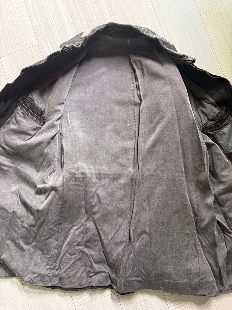 Yohji Yamamoto x backlashブラウンレザーコート