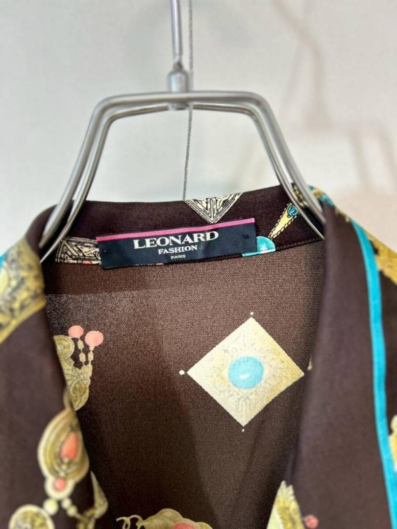 LEONARD 装飾的なプリント 長袖シャツ