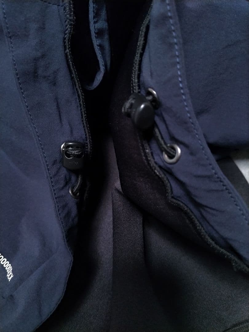 TFW49 ハーフジップ　プルオーバー　半袖　パーカー　黒×ネイビー