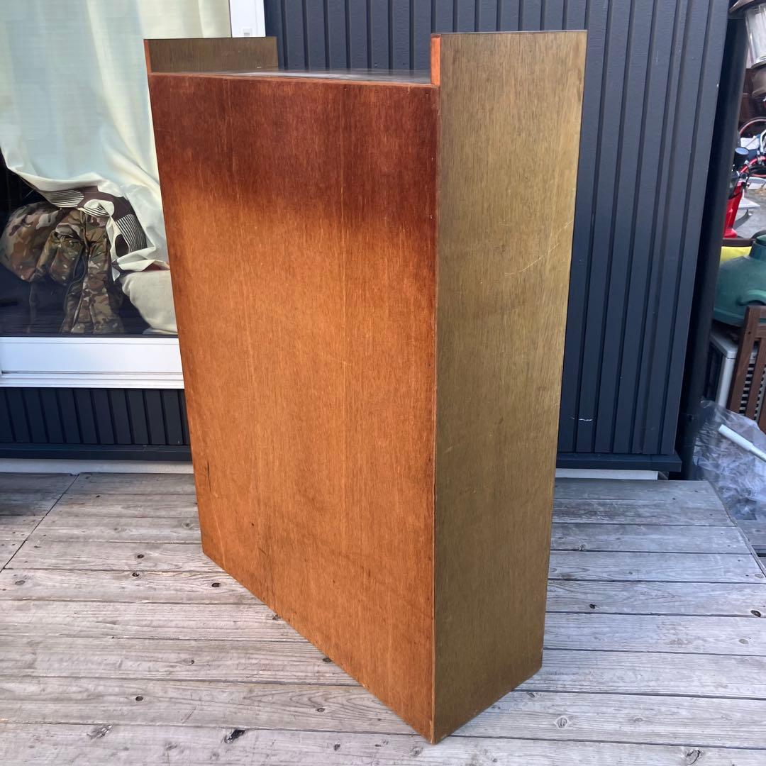 昭和レトロ 木製格子扉キャビネット 飾り棚 古家具 古道具 引き出し収納