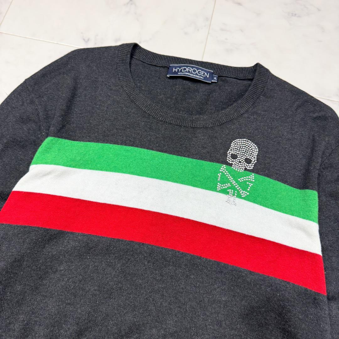 HYDROGEN スカル ストーン モチーフ ニット セーター ゴルフ