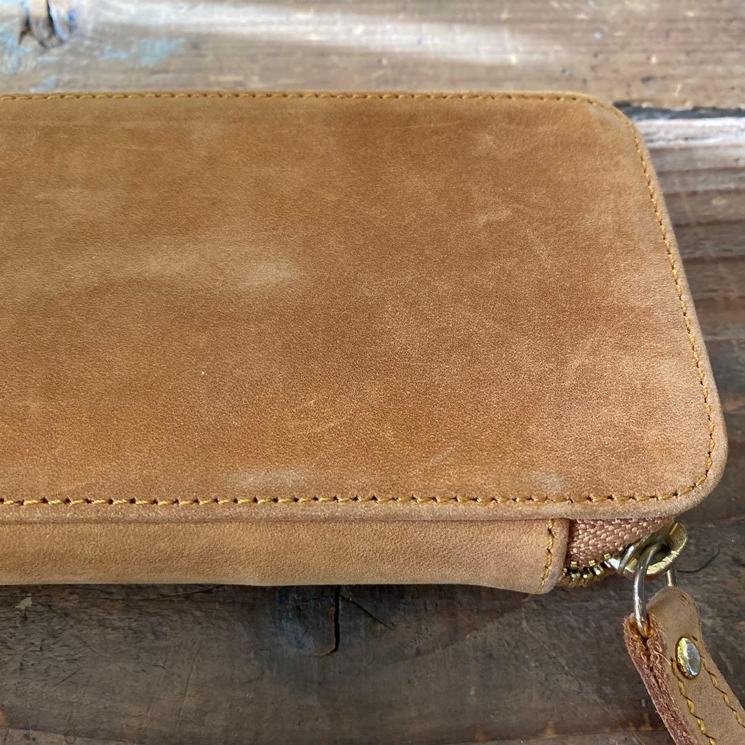 Bahagia&Craft レザー筆箱　ラウンドジップペンケース