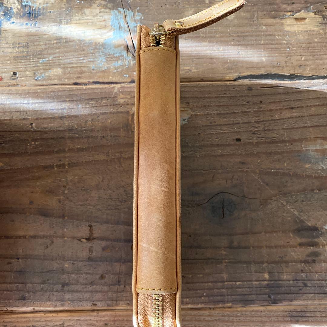 Bahagia&Craft レザー筆箱　ラウンドジップペンケース