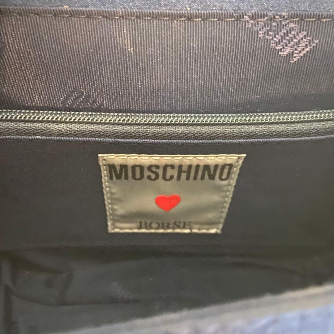 モスキーノ 2way チェーンバッグ クラッチバッグ パール ゴールド 希少レア