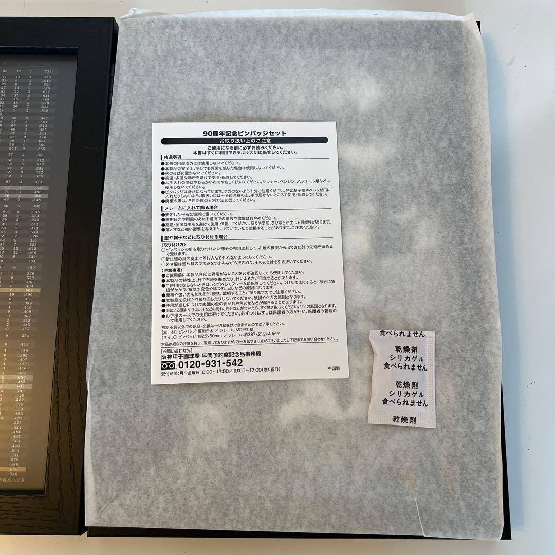 阪神タイガース☆90周年記念ピンバッチセット☆2025年間シート特典