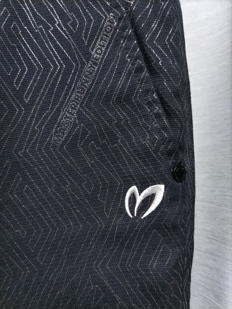 マスターバニー　ストレッチ　パンツ　総柄　黒