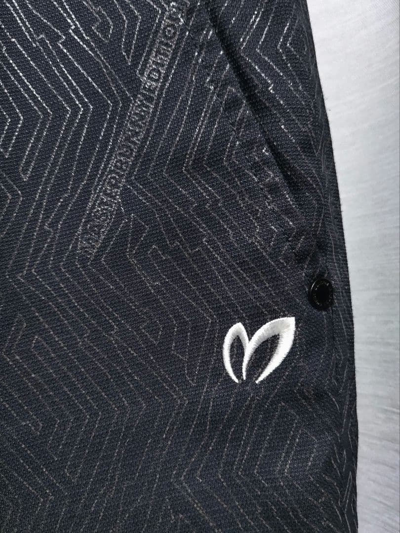 マスターバニー　ストレッチ　パンツ　総柄　黒