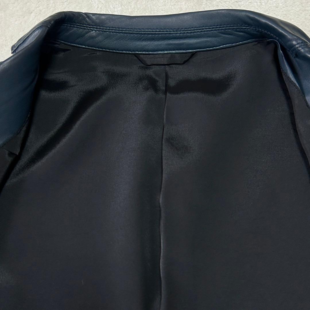 美品 定価15万 ジョセフオム 羊革 ラムレザー テーラードジャケット 46