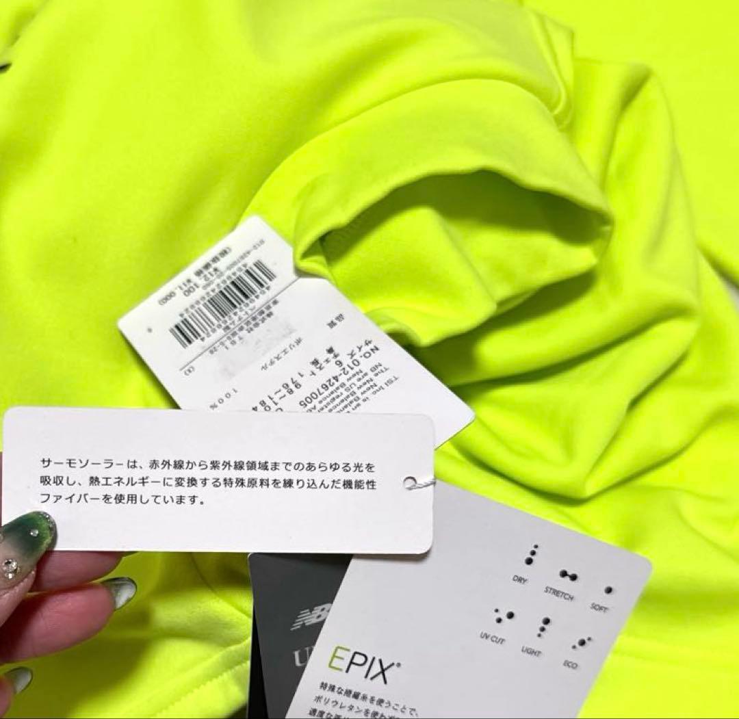 新品 ニューバランス ゴルフ メンズ モックネック 長袖XL 6 イエロー