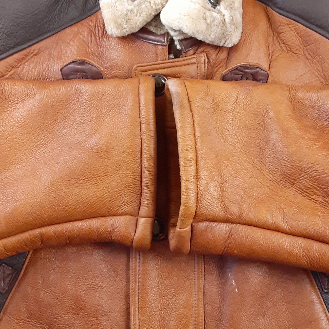 美品◎ヴィア ヌーヴァペッレ ムートンジャケット オーバームートン ブラウン 茶