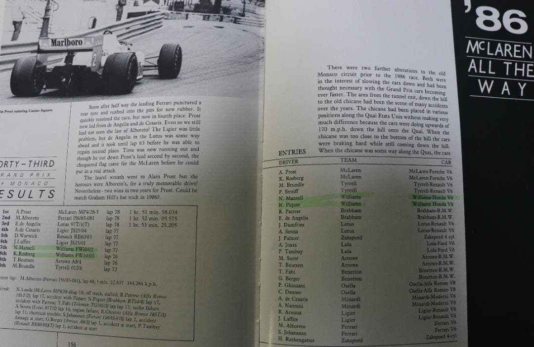 超希少　洋書　ザ・モナコグランプリ　英語版（翻訳版ではありません）　　中古本