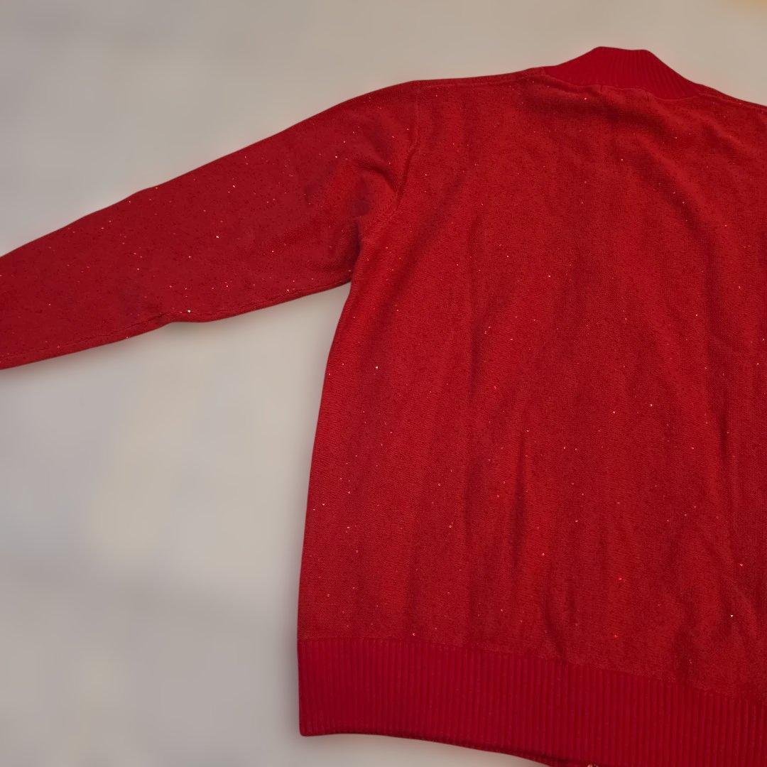 ダンスウィズドラゴン 3 ニット ジャケット 赤 レッド ジップ