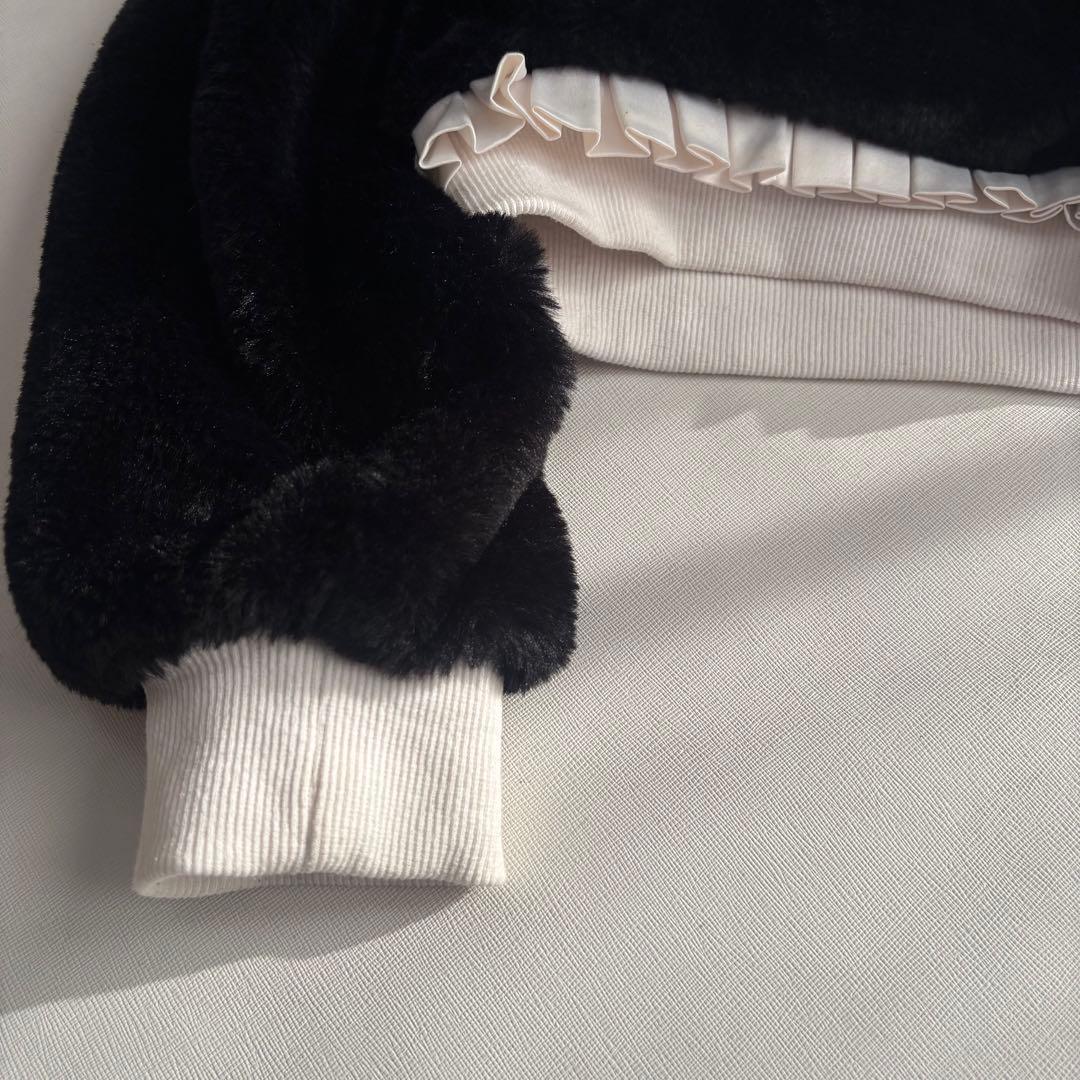 Dimmoire ディムモアール　ボア　ショート　フーディ　黒　ファー　地雷