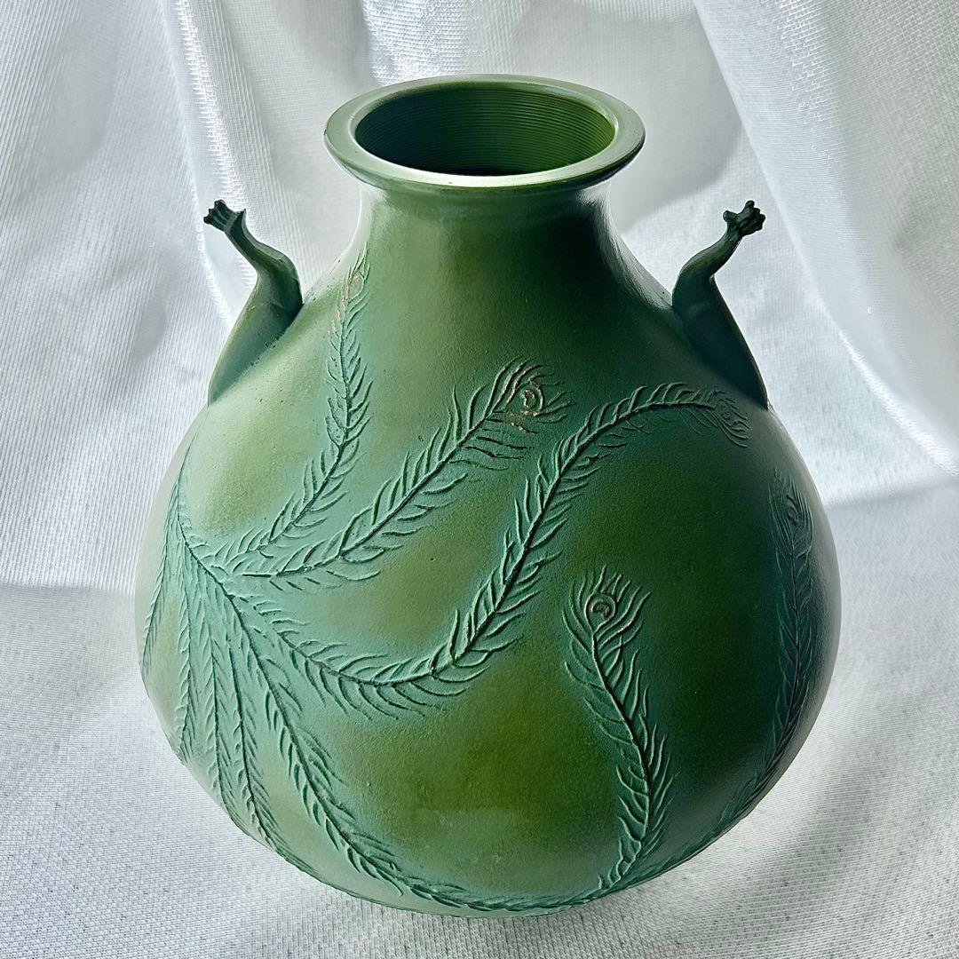 ユニーク 個性的 花瓶 フラワーベース 花器 グリーン オシャレ お洒落