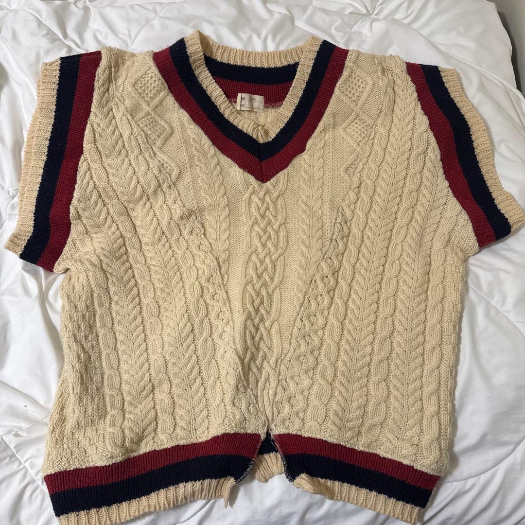 【美品】77circa チルデンニットリメイクベスト