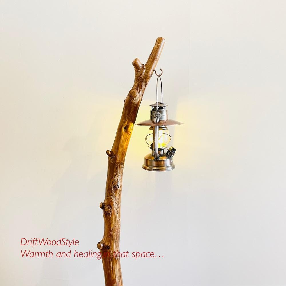 流木インテリア 天然流木のランプスタンド 置物 北欧 照明 ランタン N116