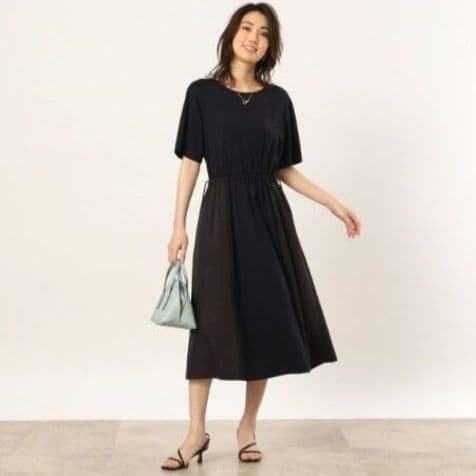 つか様✩UNTITLED サイズ 4　ジャージ ドッキングワンピース　ネイビー