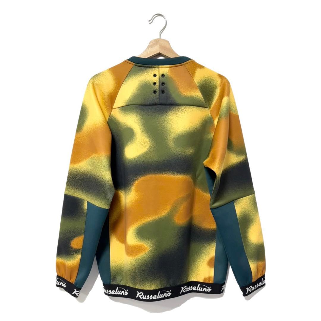 新品 ラッセルノ ゴルフ スプレー カモ クルーネック カーキ M 4