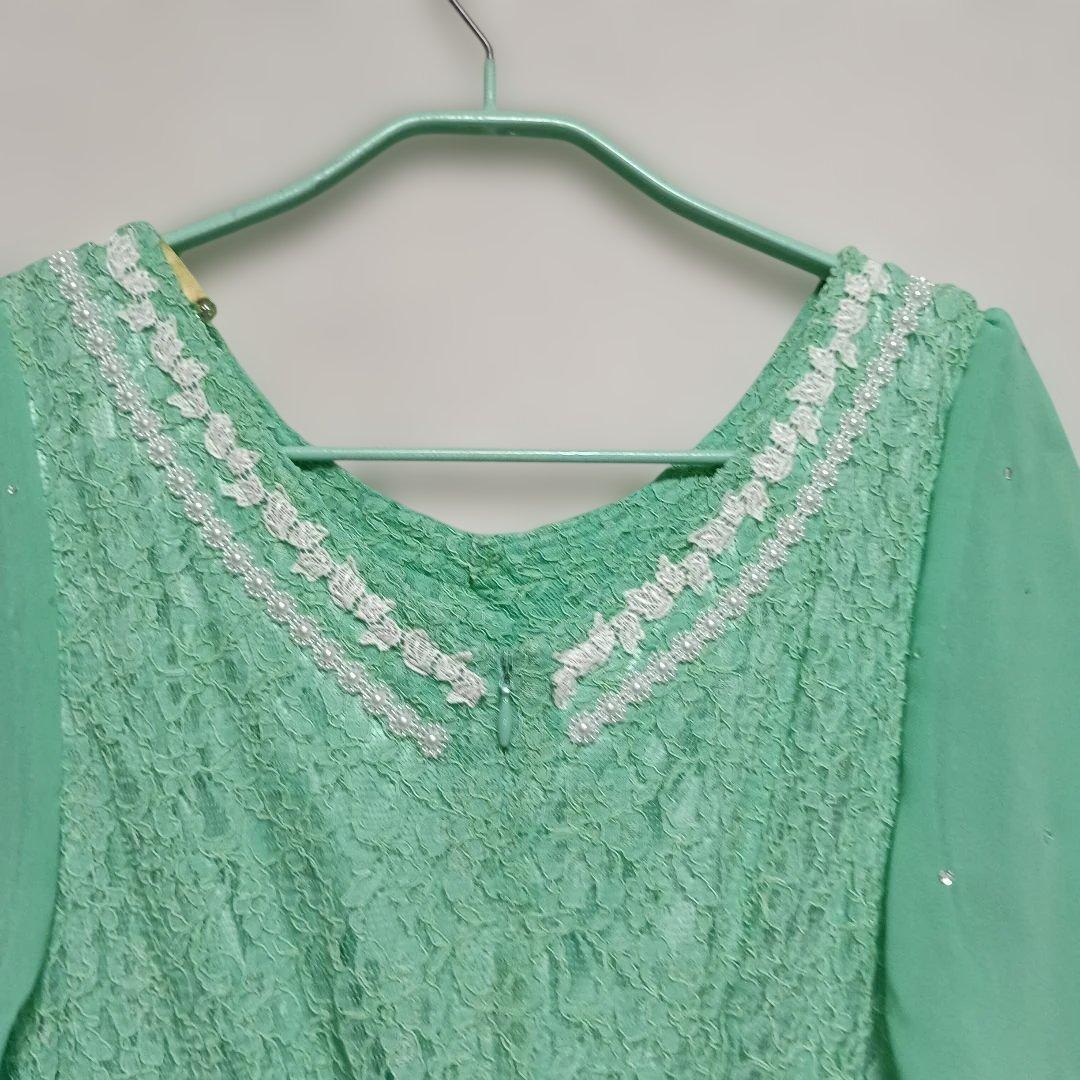 社交ダンス用ミントグリーンドレスＭ