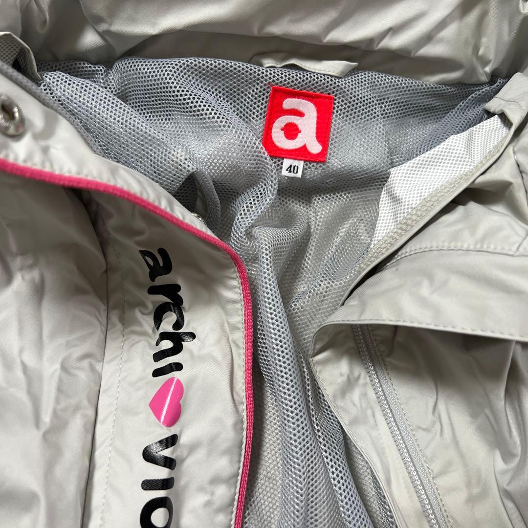 arcivo フード付きグレーレインウェア